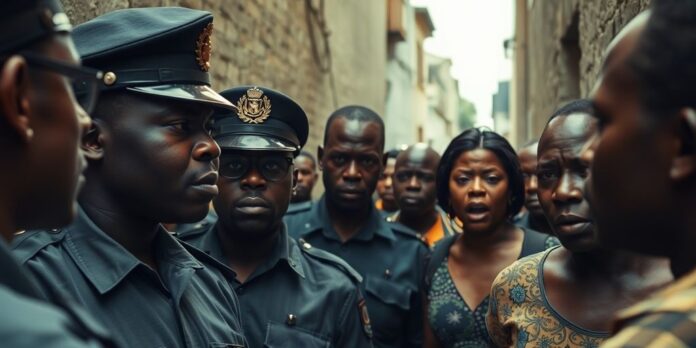 Lagos police officers face public outrage over scandal.