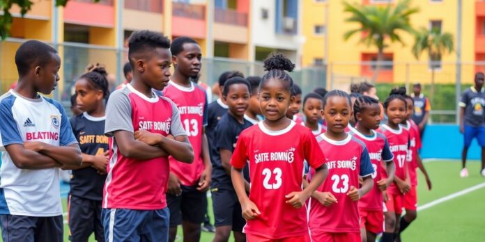 Young athletes training in Lagos for the National Youth Games.
