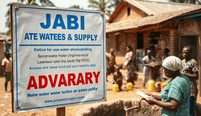 Featured Image for Jabi: Water Supply Advisory