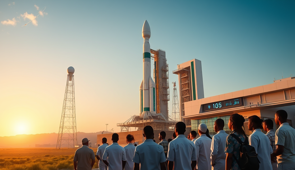 Here is the JSON array with a comprehensive content outline for "Space Tech Ambition in Nigeria for WordPress":