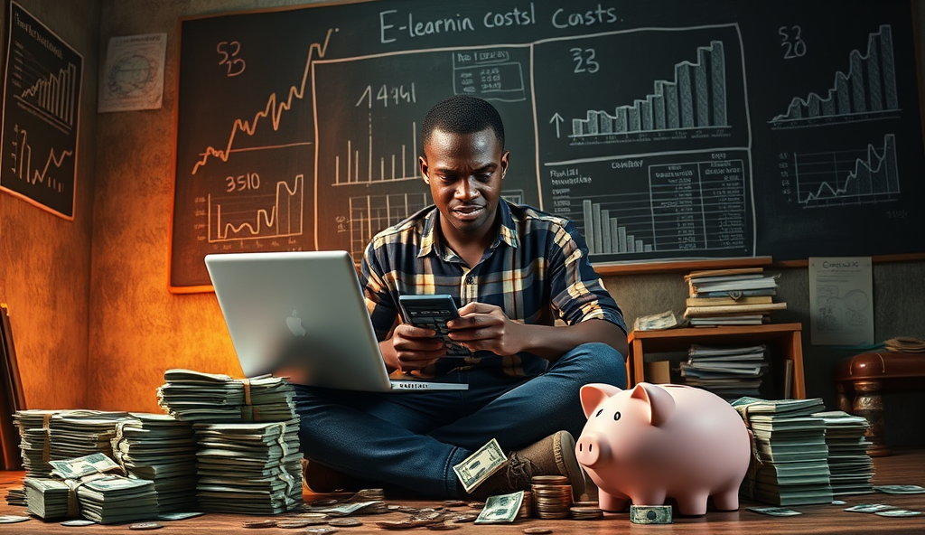 Here is the JSON array with a comprehensive professional well-structured content outline for "E-Learning Costs in Nigeria for WordPress":
