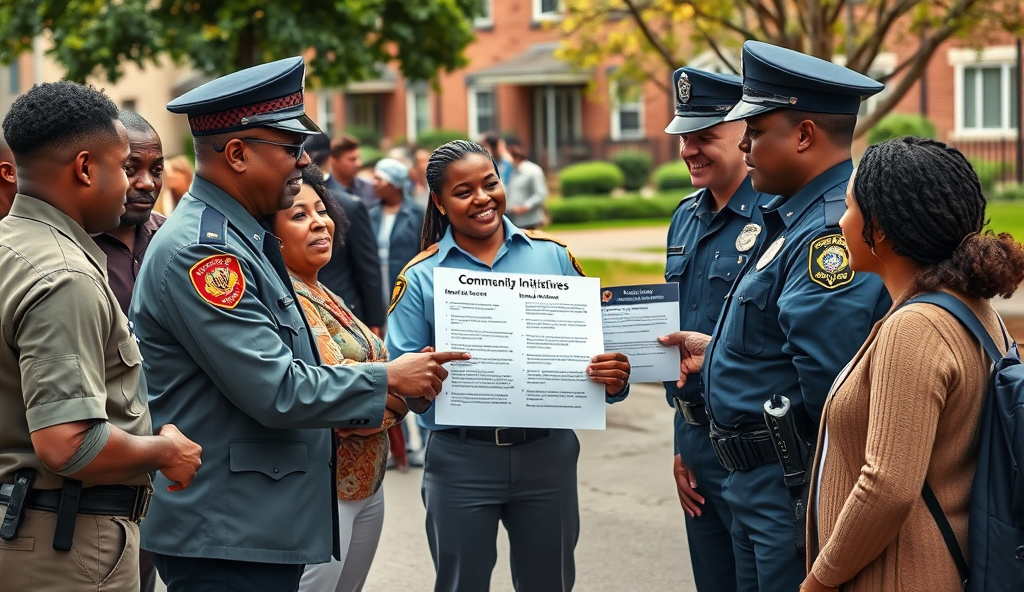 Here is the JSON array with a comprehensive content outline for implementing community policing in Nigeria using WordPress:
