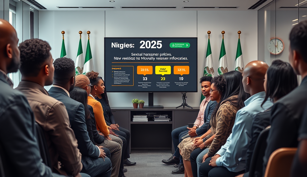 Here is the JSON array with a comprehensive professional well-structured content outline for "Sexual Harassment Policies in Nigeria for WordPress":
