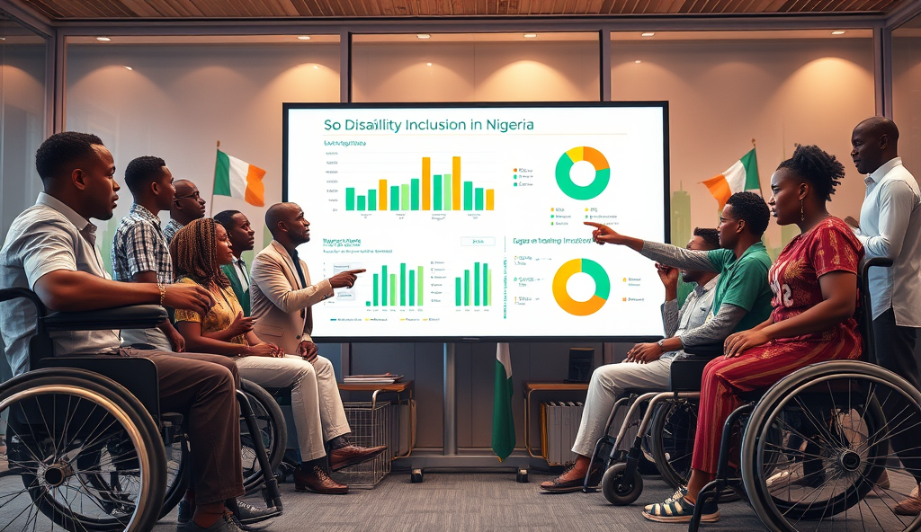Here is the JSON array with a comprehensive professional well-structured content outline for "Disability Inclusion in Nigeria for WordPress":