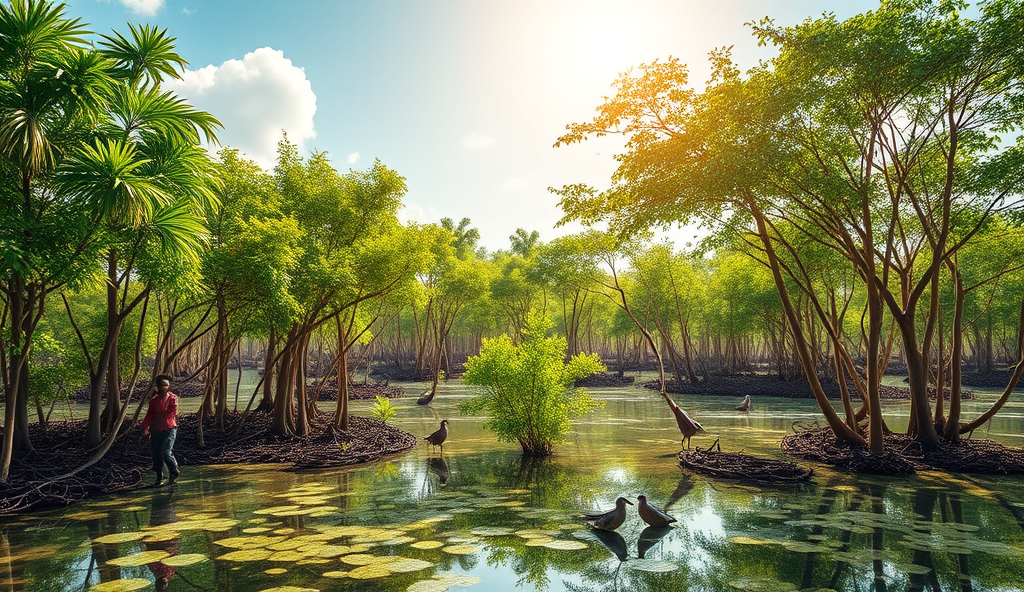 Here is the JSON array with a comprehensive professional well-structured content outline for "Mangrove Restoration in Nigeria for WordPress":