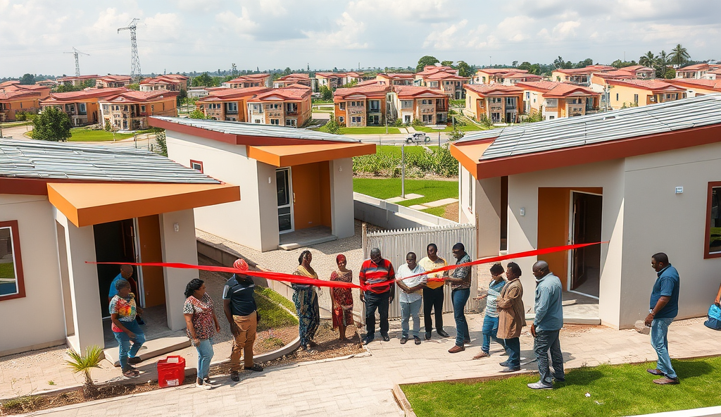 Here is the JSON array with a comprehensive content outline for "quick-fix Alimosho housing" in Nigeria on a WordPress platform: